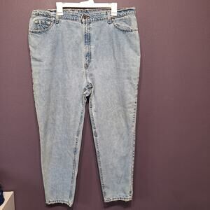 Vintage Levi's 522 tapered leg womens 20 short light denim mom jean plus size